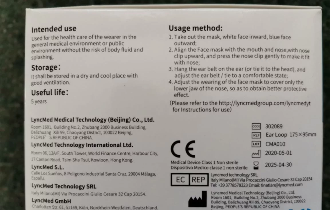 Rouška / ústenka (50 ks) LYNCMED, Medical s certifikací - Obrázek 4